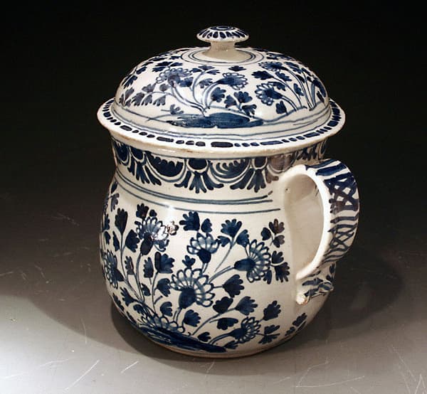 ANTIQUE ENGLISH DELFTWARE POTTERY POSSETT POT C1740 - John Howard