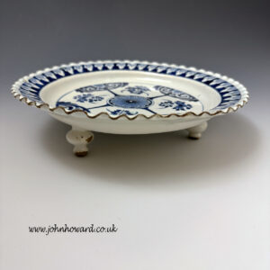 London delftware three footed tazza mid 18th century England