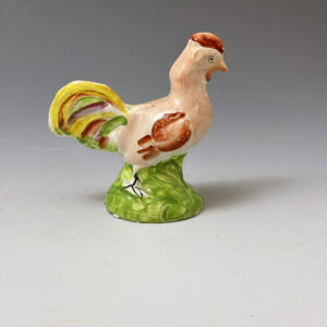 Staffordshire pottery pearlware figure of rooster c1825