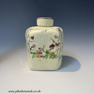 English creamware bodied tea caddy by William Greatbatch Staffordshire c1765