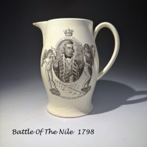 Battle of the Nile Nelson Commemorative creamware pottery pitcher dated 1798