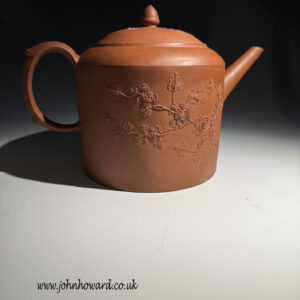A large and fine English redware punch pot Staffordshire mid 18th century